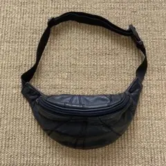 Vintage ブラックレザー ウエストバッグ