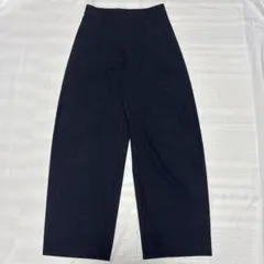 ユニクロ UNIQLO ジャージーバレルレッグパンツ 丈長め ネイビー M