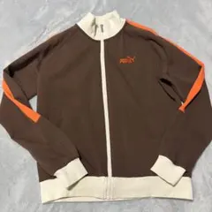 明日投稿最終PUMAプーマ トラックジャケット 茶ブラウン　S