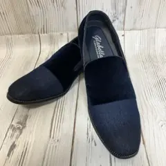 【新品】グラベラ ＊ デニム ベロア調生地コンビ スリッポン