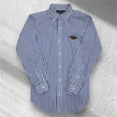 ラルフローレン ストライプシャツ ブルー×ホワイト S No.6
