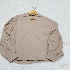 【ザラ】/トップス/XS/ブラウンベージュ/ZARA/コットン100%/無地