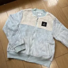 sue キッズ フルジップブルゾン 150 ホワイト/パステルブルー