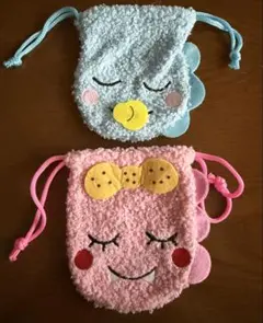 ざわざわ森のがんこちゃん 巾着 がんこちゃん がんペーちゃん おやすみ