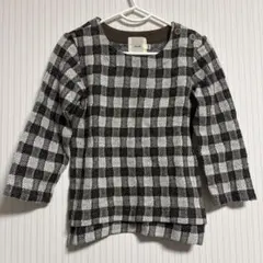 thoth チェック柄 長袖カットソー　ニット 100