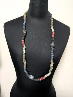 インド 多色ビーズ ロングネックレス