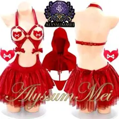 セクシーエナメル小悪魔赤ずきんコスプレ衣装キャバドレスステージハロウィン仮装大人