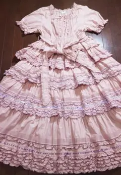 新品未使用】ピンクハウス 可愛すぎ♪豪華花びらフリルタブリエドレス 
