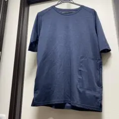 ネイビー Tシャツ XLサイズ ジッパーポケット付き⭐️オススメ‼️