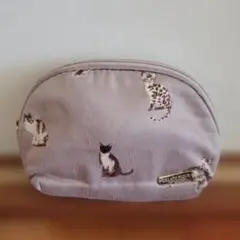 ジェラートピケ　ねこポーチのサムネイル