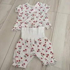 チェリー柄半袖　パジャマセット 90cm 半袖　腹巻き