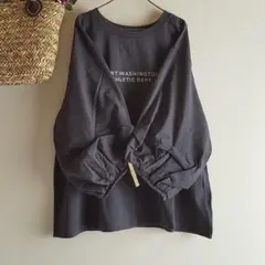 新品　SM2☆チャコール／袖タックTシャツ