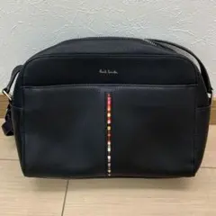 ポールスミス　ショルダーバッグ　マルチストライプ　ブラック