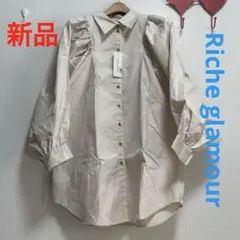 新品タグ付Riche glamour ドルマンスリーブの チュニック　体型カバー