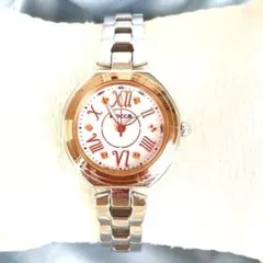 美品❣シチズンWicca H336　白文字盤　ラウンド　電波ソーラー　稼働品