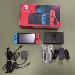 Nintendo Switch本体　ネオンブルー・ネオンレッド 箱付き付属品あり
