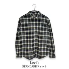 【美品】リーバイス 長袖 ライトネルシャツ L チェック柄 赤タブスタンダード
