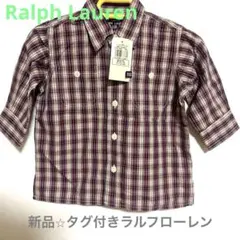 新品⭐︎タグ付き　Ralph Lauren チェック柄シャツ M (6-12m)