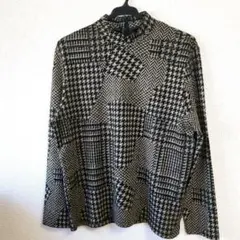 エバンピコネパッチワーク柄 ニット ラメ M 東京スタイル