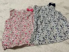 花柄ワンピース 2枚セット 80㎝のサムネイル