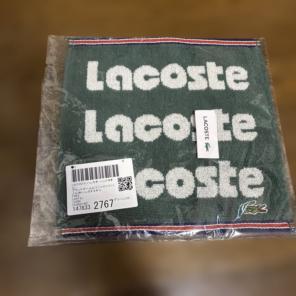 Lacoste ロゴ入りハンドタオル グリーン フリーサイズ