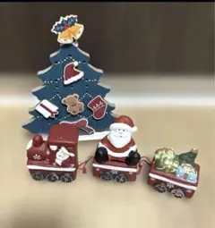 ナチュラルキッチン クリスマス サンタ 汽車 ツリー