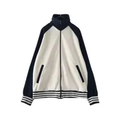 old　トラックジャケット　ジャージ　ラインリブ　切替　レトロ　ヴィンテージ