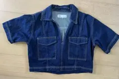 【値下げしました】ZARA クロップド　デニム　トップス　Sサイズ　春夏