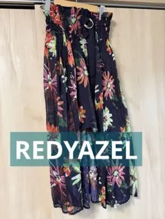 レディアゼル REDYAZEL 花柄 ロングスカート　プリーツスカート　Mのサムネイル