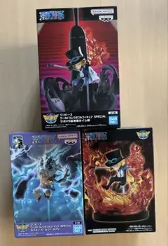 特価 ワンピース ワールドコレクタブルフィギュア ルフィ サボ2体　計3体セット