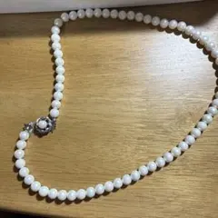 ホワイトパールネックレス 約40cm