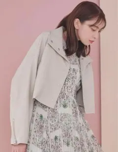 COCODEAL ココディール フェイクレザーショートブルゾン