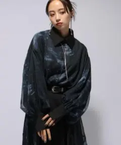 ハレ HARE ARTplanetシャツ ブラックxガラ09