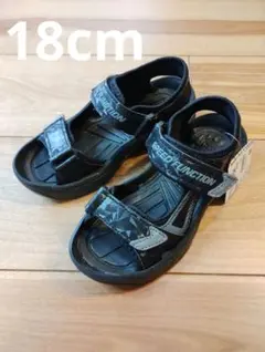 サンダル　男の子　18cm　ブラック