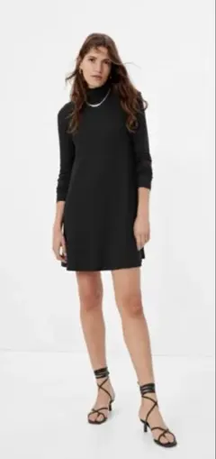 【新品未使用】GAP モックネック ミニワンピース ブラック