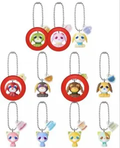 お茶犬 チョコボーロ ボールチェーン付きマスコット 4個セット