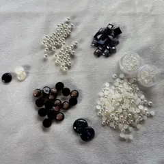 穴なしパール カボション まとめ売り レジン　デコパーツ #30