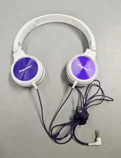 Pioneer ヘッドホン オンイヤー/折りたたみ式 ホワイト&パープル 稼働品のサムネイル