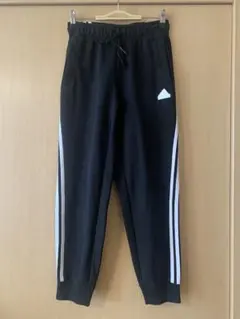 adidas トラックパンツ　ブラック／ホワイトライン　S