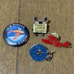 スタジオジブリ 缶バッジ・ピンバッジ 4点セット 魔女の宅急便 ほか