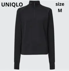 UNIQLO/ユニクロエアリズムUVカットメッシュハーフジップＴ長袖接触冷感のサムネイル