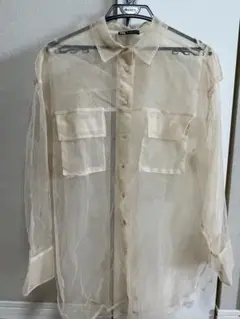 ZARA ブラウス　シースルー