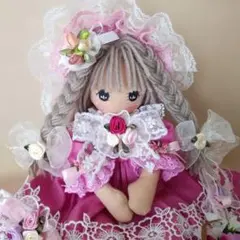 ペコママ様おまとめ♡カントリードール♡ハンドメイド♡お人形♡少し小さめ♡ピンク♡ カントリードール♡ハンドメイド♡お人形♡少し小さめ♡ピンク