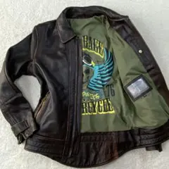 【美品】VIIBOYブランド 牛革 レザー ライダースジャケット ブラウン　M