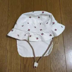 petit main さくらんぼ柄 日よけ付きハット 52cmのサムネイル