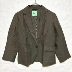 Paul Smith テーラードジャケット 裏地チェック ブラウン Lのサムネイル