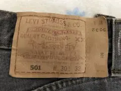 LEVI'S 501米国製先染めブラック553工場ストレート 30x32美品