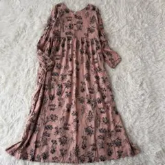 完売品✨美品✨スーパーハッカ 花柄 マキシワンピース 総柄 ギャザー