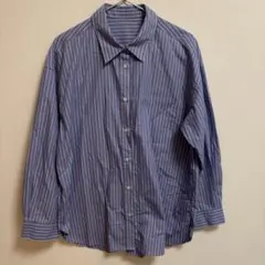 GU ストライプオーバーサイズシャツ Lサイズ