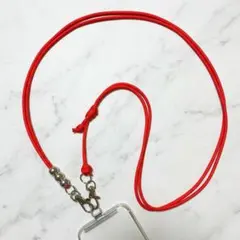 【レッド】スマホショルダー スマホストラップ パラコード ss15